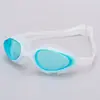 Gafas de natación impermeables y antivaho para adultos con lentes electrochapadas de silicona, Gafas de natación de montaje en cabeza sin apretar, Miopía transfronteriza al por mayor