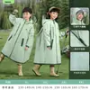 Capa de Chuva Infantil para Meninos e Meninas, Uso Escolar, Longa, Impermeável para o Corpo Inteiro, à Prova de Tempestades, com Compartimento para Mochila, Poncho de Chuva Portátil