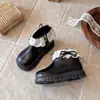 Botas para Niña 2026 Nuevo Otoño Invierno Niñas Pequeñas de Encaje Más Terciopelo Botas Cortas de Princesa Botas de Cuero Botas de Barril Martin