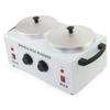 Pote de cera para forno duplo cor prata, máquina de cera quente de derretimento, equipamento de remoção de pelos para cuidados com as mãos e pés, máquina de terapia com cera de beleza