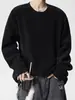 Camiseta Henley de Manga Larga para Hombre Estilo Americano de Alta Gama Primavera Otoño Nueva Ropa Interior Color Sólido Simple Holgada Capa Base Superior