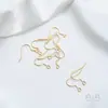 Accesorios de gancho para la oreja de acero de titanio que no se decoloran acero inoxidable simple clásico gancho para la oreja hecho a mano aretes DIY material para aretes de mano