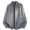 Chaqueta de punto con cremallera y cuello alto para hombre, estilo vintage, estética "old money", suéter cárdigan de outer wear casual para pareja, primavera/otoño 2026
