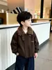 Ropa de Invierno para Niños Letras Bordadas Chaqueta con Cuello de Piel Estilo Coreano Chaqueta Acolchada Infantil con Cuello de Piel Fresco Ropa para Niños Pequeños y Niños Pequeños Moderna