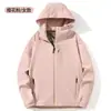 Nova jaqueta soft shell outono e inverno para homens, jaqueta de exterior, moletom para mulheres, jaqueta de fleece à prova de vento e à prova d'água, cardigã com capuz, casaco corta-vento