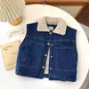 Chaqueta Chaleco de Mezclilla Peludo Espeso para Niños Ropa de Abrigo Invierno 2026 Nuevo Chaleco Cálido para Niños Niñas Bebé