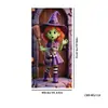 Cortina de puerta de bruja transfronteriza tela de fondo decoración pancarta Halloween atmósfera de terror bandera colgante calavera Cubierta de puerta de Halloween