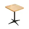 Mesa Cuadrada de Color Nogal para Uso Doméstico, Mesa de Comedor para Uso Comercial, Mesa de Comedor de Madera Maciza para Restaurantes, Mesa de Comedor de Pizarra para Restaurantes de Comida Rápida