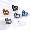 Clip de Pinza para Agarrar Amor Hueco Pequeño de 2.5 CM Estampado de Leopardo Colorido Pinza para Flequillo Femenino Pinza para Cabello Roto Pinza para el Cabello Pinza Caliente Transfronteriza