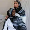 Serie de acuarela de Amazon transfronteriza Chal de poliéster satinado estilo étnico Bufanda para la cabeza de mujer étnica en stock