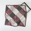 Lenço de Seda Estampa Floral Rosa Lenço Quadrado de Algodão Estilo Retrô Toque de Seda de Alta Qualidade Lenço de Primavera Pequeno Lenço de Seda Venda por Atacado