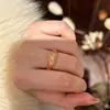 Anillo de Esmalte Estilo Chino Anillo de Fuga para Mujeres con Temperamento Suave Flor de Durazno Degradada Anillo de Comida Dulce Venta Directa de Fábrica