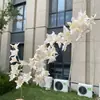 Flores artificiais de estrela de cinco pontas estilo Monet com 2 hastes, flores falsas para decoração de casamento e casa, atacado