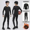 Meia-calça infantil secagem rápida roupas base roupas de treino manga longa meninos e meninas adulto futebol basquete esportes fitness conjunto
