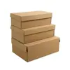 Caja de Almacenamiento para Zapatos Lista para Enviar, Caja de Papel Kraft, Caja de Papel Blanca Plegable Lisa, Caja de Embalaje para Zapatos de Hombre y Mujer para Envío Express