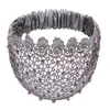 Venta al por mayor de fábrica Popular transfronterizo Floral Hueco Abalorio de Pedrería Diadema Borde Ancho Cómodo Transpirable Sombrero Pañuelo