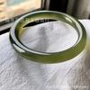 Al por mayor Pulsera Redonda Gruesa de Calcedonia Dai de Montaña Lejana Matcha Helado Pulsera de Ágata Helada Té Amargo Pulsera de Jade para Mujer