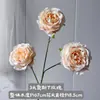 3 rosas artificiais em pintura a óleo, flores artificiais para decoração de casamento, decoração de casa e hotel, rosas artificiais para atacado transfronteiriço