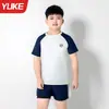 Roupa de banho infantil para meninos, novo conjunto de natação de duas peças de secagem rápida para crianças maiores, conjunto anti-obesidade para meninos