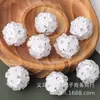 Nuevo accesorio de joyería DIY de flor de tres pétalos con incrustaciones de diamantes de resina transfronteriza, bola de arcilla suave con bola de diamante con agujero central y flor de cinco pétalos con incrustaciones de diamante