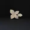 Joyería de Lujo Ligero Flor Clásica Hoja Moda Anillo Ajustable Exquisito Estudiante Femenina Regalo Exquisito R5433