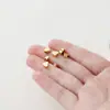 Nuevas Cuentas Espaciadoras de Corazón con Agujero Pasante Rellenas de Oro de 6 mm Hechas a Mano DIY Color Corazón Melocotón Pulsera Collar Accesorios para Cuentas al por Mayor