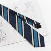 Corbata Jk Estilo Universitario Corbata Rayada Japonesa Accesorio para Camisa de Uniforme Material Escolar Atada a Mano Azul Oscuro Básica Versátil