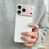Prata Flash Estilo Coreano Simples HD Fofo À Prova de Explosão Desenho Animado Gato KT Apple 17P/17PM/18P/18PM Protetor de Lente