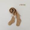 Medias para niños al por mayor color liso algodón medias para niñas lindo moño puntada doble calcetines leggings para niños