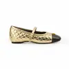 Zapatos Mary Jane de Cuero con Suela Plana, Acolchados Estilo Chanel, con Plataforma Interior, Forro Peludo, Zapatos de Ballet Individuales para Mujer, Nuevos Modelos de Primavera y Otoño