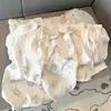 Pijama Feminino Verão Nuvens Algodão Cardigã conjunto 2025 Novo Casual Doce Manga Curta Shorts Fino Roupa de Casa