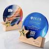 Trofeo y Medalla de Cristal de Madera Maciza para Eventos de Equipo, Reuniones Anuales, Reconocimiento, Conmemoración, Personalización de Trofeo de Cristal de Madera Maciza Hecho a Medida