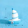 Decorações de paisagens em miniatura: prancha de surf, veleiro, conchas do mar, gaivotas, série de praia e litoral com tema oceânico, pequenos enfeites, feito à mão