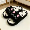 Pantuflas Personalizadas de Gato Negro Dulce y Genial de Dibujos Animados para Exteriores de Verano, Calzado para Exteriores, Celebridad de Internet, Hogar, Sandalias Antideslizantes de Suela Suave