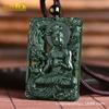 Natural Xinjiang Hetian jade Jade hueco Wudao Guanyin colgante dragón Guanyin Jade colgante