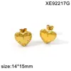 Pendientes de Corazón y Estrella de Moda y Versátiles para Mujer, Acero de Titanio Chapado en Oro y Chapado en Plata, Pendientes Sencillos y Lujosos, Pendientes Estilo Pareja