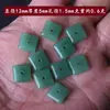 Miçangas quadradas pequenas de jade sintético com raposa, cabeça de gato, trevo de quatro folhas, nó chinês e caracteres de fortuna, pulseira de grampo de cabelo chinesa estilo antigo