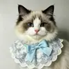 Toalla Saliva Mascota Transfronteriza, Babero Gato, Moño, Adorno de Encaje, Accesorios Perro, Bufanda, Venta al por Mayor Fabricante