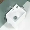 Pia Estreita e Longa para Mop Doméstico 52X20, Bacia Mini Mop Plano com Pernas Altas, Pia de Cerâmica para Mop de Varanda