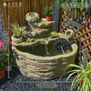 Jardim com Elemento Aquático e Métodos Tradicionais de Piscicultura, Ornamentos de Água Corrente, Paisagismo de Pátio, Tanque de Peixes Externo, Aquário, Paisagem com Sistema de Água para Varanda