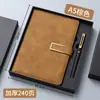 Caderno Wenzhou com Logo Personalizado Caderno Espesso com Fechamento Magnético para Reuniões de Negócios A5 Bloco de Notas com Superfície de Couro Macio Venda por Atacado