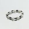 Pulsera de punto de cruz de obsidiana estilo étnico de alta gama simple nicho pulsera cuentas hombres y mujeres pulsera de pareja