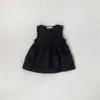 Ropa Infantil Coreana 2026 Primavera Nuevo Estilo Vestido sin Mangas con Lazo Estilo Chanel Vestido de Princesa Elegante para Bebé