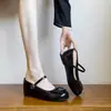 Sapatos Sociais Femininos de Cetim com Bico Fechado e Slip-On, com Elevação Oculta de Altura, Verão 2026, Estilo Elegante de Socialite, Fivela Quadrada, Sapatos de Salto Único Versáteis