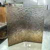 Placa de Suporte para Perna de Mesa Acrílica Marrom em Forma de V com Padrão de Pedra, Mesa de Console, Mesa de Centro, Escrivaninha, Processamento de Perna de Mesa Flutuante