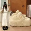 Pantuflas esponjosas de suela gruesa para mujer, nuevo estilo 2026, elegantes y adecuadas para usar al aire libre, otoño e invierno, pantuflas de algodón peludo que aumentan la altura para mujeres bajitas