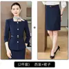Conjunto de Traje Gris de Moda sin Cuello para Mujer Otoño 2026, para Viajes de Negocios Profesionales, Servicio al Cliente en Oficina, Ropa de Trabajo Elegante