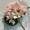 Hortênsia de ameixa única artificial para casamento, casa e decoração de sala de estar, flores artificiais, adereços de fotografia, atacado