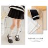 Calcetines Apilados para Niños Otoño e Invierno Nuevos Color Sólido Calcetines de Perlas de un Carácter de Longitud Media Calcetines de Perlas con Lazo Calcetines de Princesa
