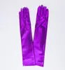 Luvas Elásticas de Couro Envernizado Escuro Femininas 43cm para Trajes de Performance Cosplay Ópera Noturna Transfronteiriça